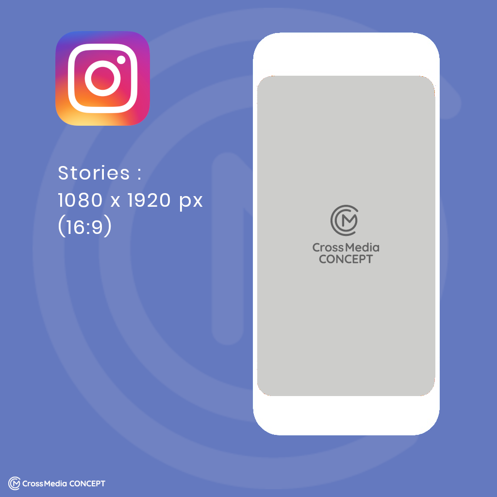 Les stories : 1080 x 1920 px